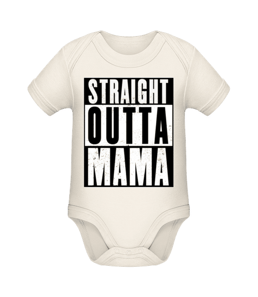 Aperçu: Straight Outta Mama - Body manches courtes bio - Crème - Devant