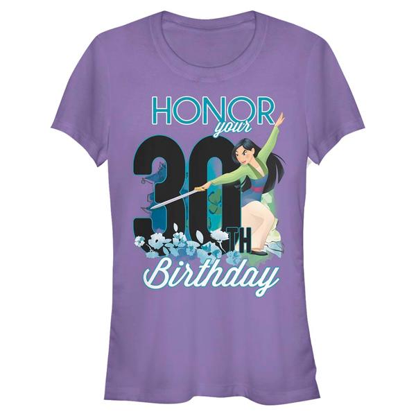 Aperçu: Disney - Mulan - Mulan Thirty Birthday - Birthday - Femme T-shirt - Pourpre - Devant