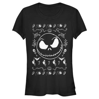 Disney Classics - L'étrange Noël de monsieur Jack - Jack Skellington Jack Spooky Sweater - Halloween - Femme T-shirt - Noir - Devant