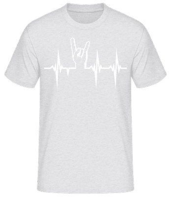 Rock And Roll Heartbeat - Men's Basic T-Shirt - Heather grey - Front