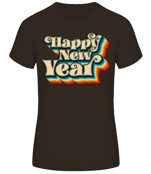 Aperçu: Happy New Year - T-shirt standard Femme - Marron - Devant