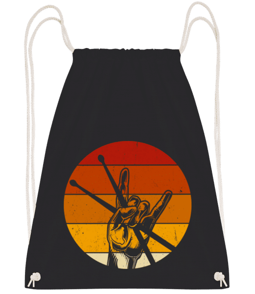 Preview: Retro Drummer - Gym bag - Black - Front