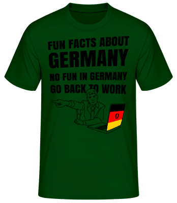 Fun Facts Germany - Men's Basic T-Shirt - Bottle green - Front