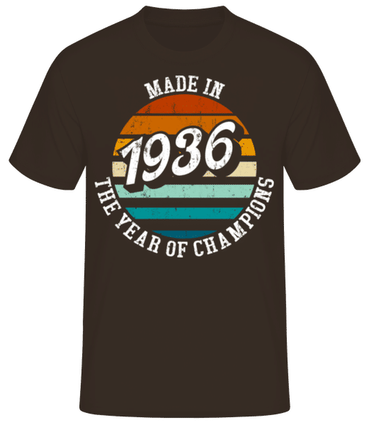 Aperçu: 1936 The Year Of Champions - T-shirt standard Homme - Marron - Devant