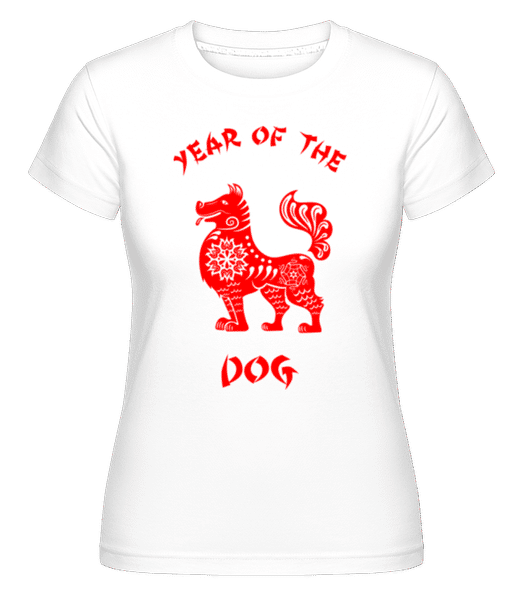 Aperçu: Chinese Zodiac Year Of The Dog - T-shirt Shirtinator femme - Blanc - Devant