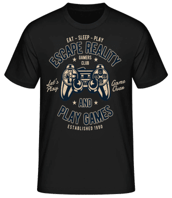 Escape Reality - Männer Basic T-Shirt - Schwarz - Vorne