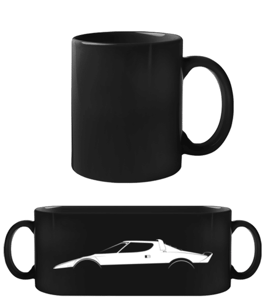 Aperçu: 'Lancia Stratos Stradale' Silhoeutte - Tasse Noire - Noir - Devant