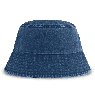 Vintage Bucket Hat Beechfield - Denim - Vorne