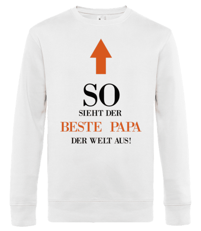 Vorschau: Der Beste Papa Der Welt - Männer Standard Pullover - Weiß - Vorne