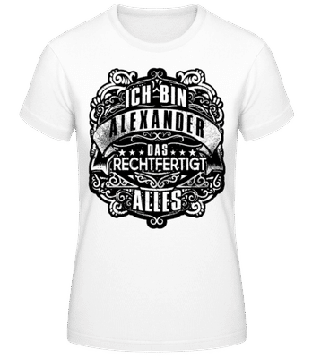 Ich Bin Alexander Black - Frauen T-Shirt B&C - Weiß - Vorne