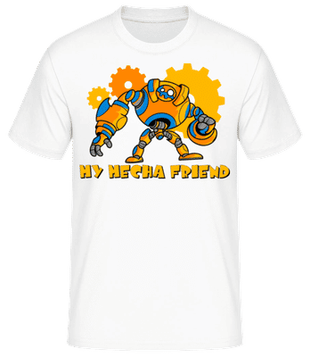 Mecha Friend - T-shirt standard Homme - Blanc - Devant