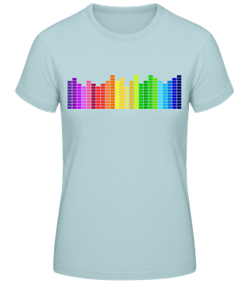 Regenbogen Soundbars - Frauen T-Shirt B&C - Mintgrün - Vorne