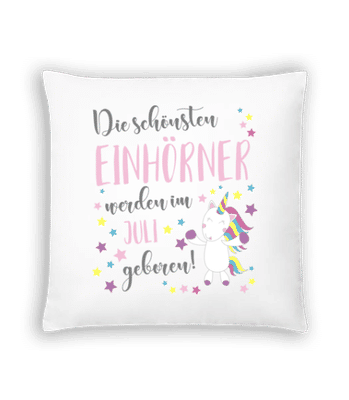 Einhorn Geboren In Juli - Kissen - Weiß - Vorne