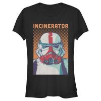Star Wars - The Mandalorian - Trooper Halftone Incinerator - Women's T-Shirt - Black - Front