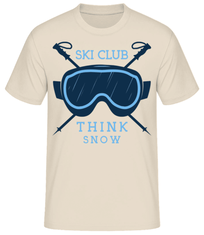 Náhled: Ski Club Think sníh ikona - Pánské basic tričko - Krémová - Napřed