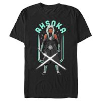 Star Wars - The Mandalorian - Ahsoka Amongst The Stars - Männer T-Shirt - Schwarz - Vorne