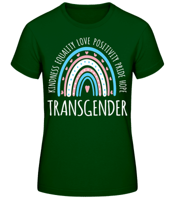 LGBTQ Transgender - Dámske basic tričko - Bottle green - Predné