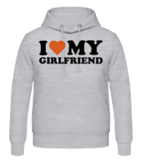 I Love My Girlfriend - Men's Hoodie - Heather grey - Front