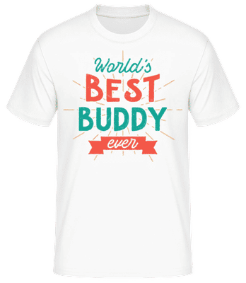 World's Best Buddy Ever - Men's Basic T-Shirt - White - Front