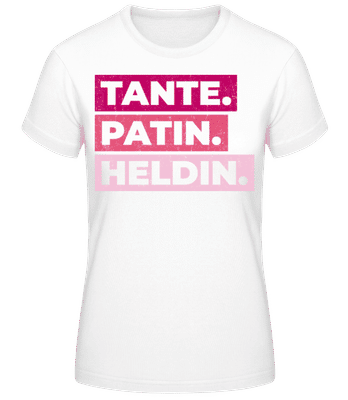 Tante Patin Heldin - Frauen Basic T-Shirt - Weiß - Vorne