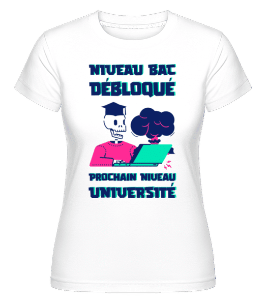 Aperçu: Niveau Bac Débloqué -  T-shirt Shirtinator femme - Blanc - Devant