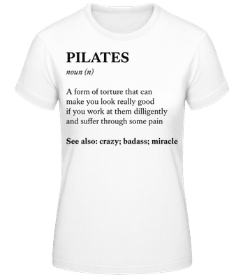 Pilates Definition - Women's Basic T-Shirt - White - Front