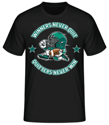 Football Player - Men's Basic T-Shirt - Black - Front