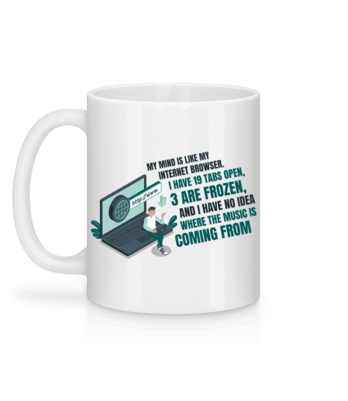 Vorschau: My Mind Like My Internet Browser - Tasse - Weiß - Hinten