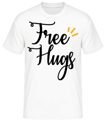 Free Hugs Yellow - Camiseta básica para hombre - Blanco - delante