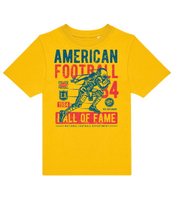 American Football Vintage - Kinder T-Shirt B&C - Gelb - Vorne