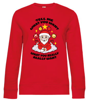 Tell Me What You Want - Women's standard sweatshirt - Red - Front