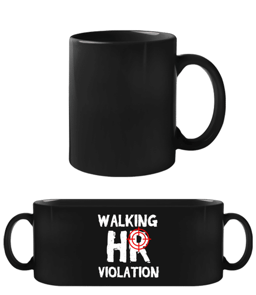 Aperçu: Office Walking HR Violation - Tasse Noire - Noir - Devant