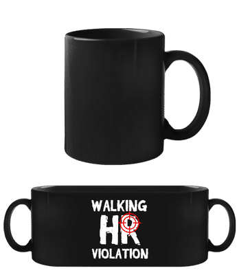 Office Walking HR Violation - Tasse Noire - Noir - Devant