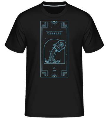 Art Déco Signe Astrologique Verseau -  T-Shirt Shirtinator homme - Noir - Devant