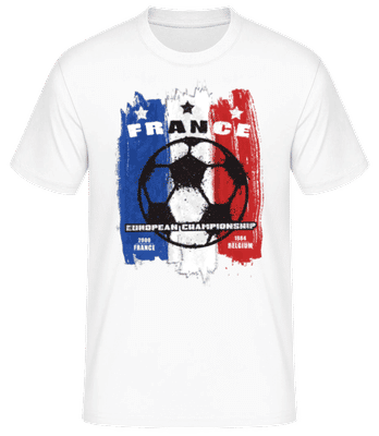 Fußball Frankreich Fahne - T-shirt standard Homme - Blanc - Devant
