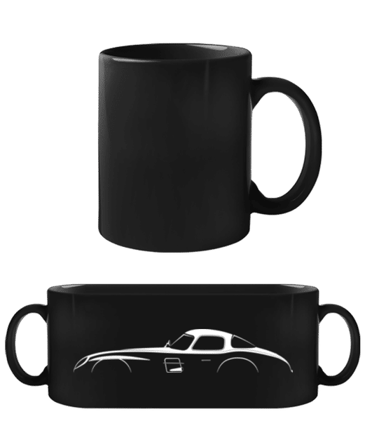 Aperçu: 'Mercedes 300 SLR Uhlenhaut' Silhouette - Tasse Noire - Noir - Devant