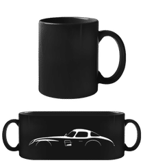 'Mercedes 300 SLR Uhlenhaut' Silhouette · Taza negra