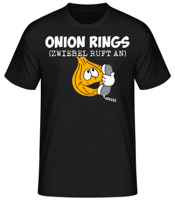 Onion Rings - Männer Basic T-Shirt - Schwarz - Vorne