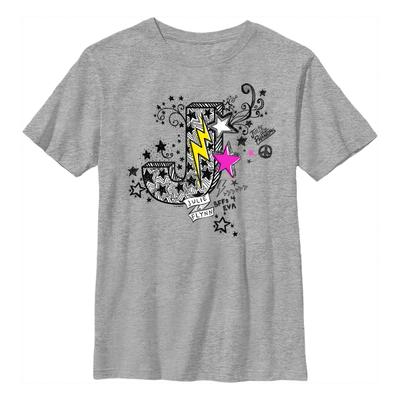 Netflix - Julie And The Phantoms - Logo Julie and Flynn Doodle - Kids T-Shirt - Heather grey - Front