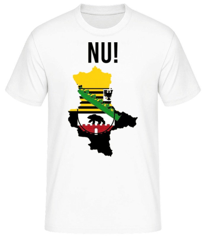 Vorschau: Nu Bundesland - Männer Basic T-Shirt - Weiß - Vorne