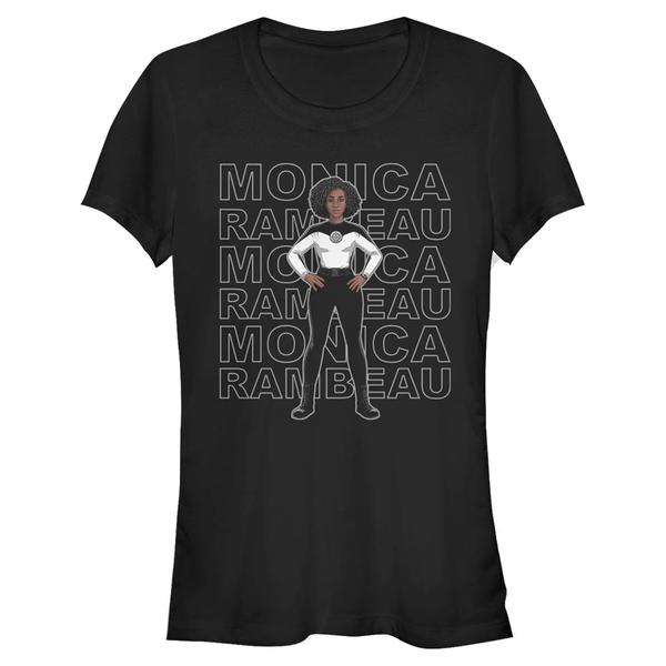 Aperçu: Marvel - WandaVision - Monica Rambeau Agent Stack - Femme T-shirt - Noir - Devant