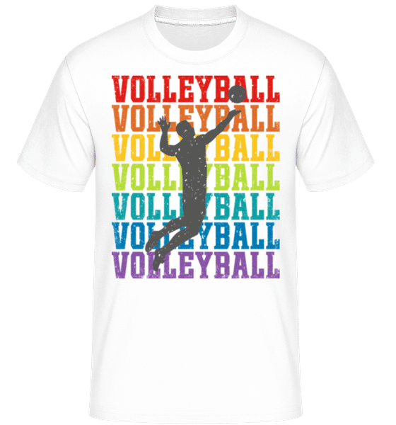 Aperçu: Volleyball Retro Man -  T-Shirt Shirtinator homme - Blanc - Devant