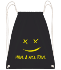 Have A Nice Rave - Drawstring batoh se šňůrkami - Černá - Napřed