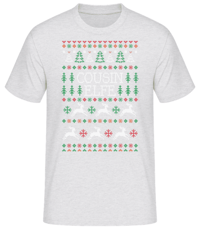 Aperçu: Cousin Elfe - T-shirt standard Homme - Gris chiné - Devant