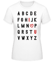 Ich Liebe Dich Alphabet · Frauen Basic T-Shirt