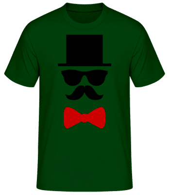 Nœud papillon rouge du marié - T-shirt standard Homme - Vert bouteille - Devant
