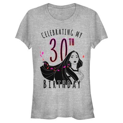 Disney - Pocahontas - Pocahontas Poca Birthday 30 - Femme T-shirt - Gris chiné - Devant