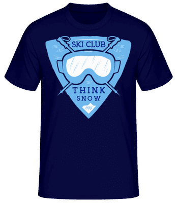 Ski Club Think Snow - T-shirt standard Homme - Bleu marine - Devant