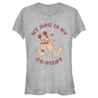 Disney Classics - Mickey Mouse - Mickey & Pluto Copilot - Women's T-Shirt - Heather grey - Front