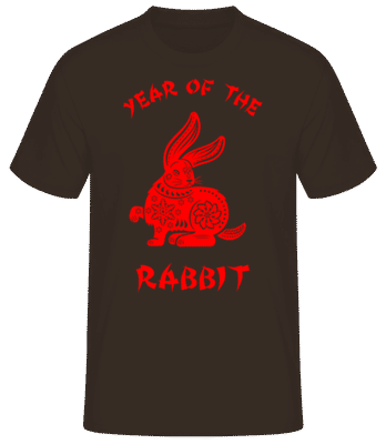 Chinese Zodiac Year Of The Rabbit - T-shirt standard Homme - Marron - Devant